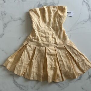 Reformation Isabeli Linen Dress Parmesan Size 0